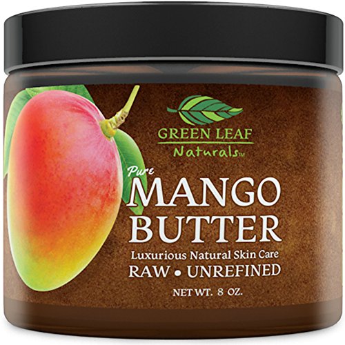 Green Leaf Naturals Mango Butter - Raw Unrefined Organic - 100% Pure for Hair...
