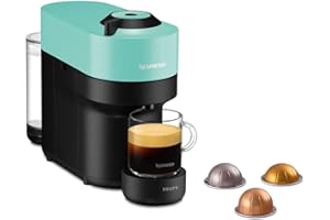 Nespresso Ekspres do kawy Krups XN9204 Vertuo Pop | pojemność 560 ml | automatyczne rozpoznawanie kapsułek | system jednym dotknięciem | 4 rozmiary filiżanek | skrócony czas nagrzewania | zrównoważony | aqua mint, miętowa zieleń