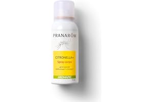 PRANAROM PRANARÔM - Aromapic - Spray Antizanzare Corpo Citronella+ Bio - Efficacia 7 Ore - Oli Essenziali Naturali e BIO - Repellente Zanzare con Azione Protettiva Duratura - 75 ml