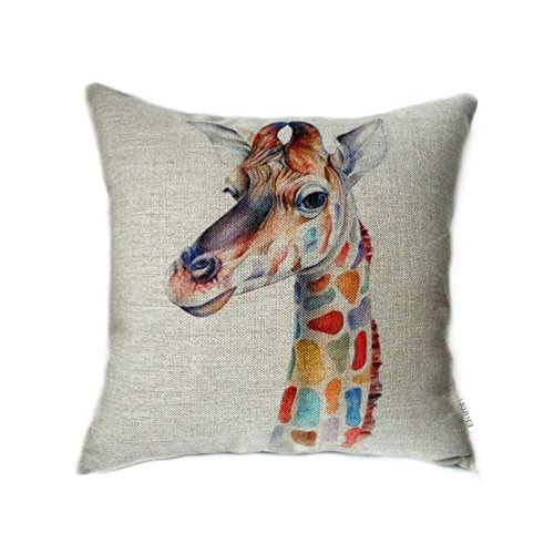 Elviros Dekorativ Baumwoll Leinen Mix Kissenbezug 45 x 45cm