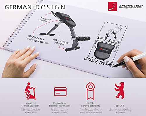 Sportstech patentierter 3in1 Rückentrainer & Bauchtrainer mit innovativem Anti-Rutsch Design, der klappbare, multifunktionale BRT200 mit ergonomischem Polster, Quick Release & 5 Schwierigkeitsgraden - 8