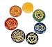 Produktbild Heilung Kristalle Indien Heilung Kristalle Indien Reiki Chakra Steine mit Gravur Chakra Symbole, Set von 7