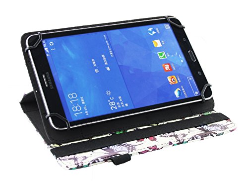 Emartbuy® Blaupunkt Polaris 808 Tablet PC 8 Zoll Universal ( 7 – 8 Zoll ) Mehrfarbig Schmetterlinge 360 Grad rotierende Stand Folio Geldbörse Tasche Hülle + Schwarz Eingabestift - 5