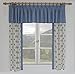 Produktbild Wirth Landhaus-BlumenVor81-3 Design Magdalena, Vorhang, Kräuselband, 2er Pack, 145/132 cm, blau