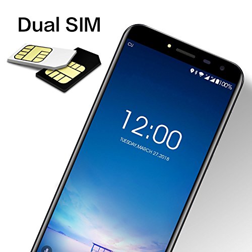 Telefonia Mobile, OUKITEL C8 Dual SIM Cellulari - 4G Smartphone Android 7.0 - MTK6580A Quad Core 1.3GHz - 5.5 Pollici HD Schermo - 2GB RAM+ 16GB ROM - 5.0MP Fotocamera Digitale - Nero