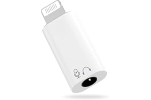 MoKo Lightning to 3.5mm Headphone Jack Adapter, with Call & in-line Control