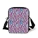 Produktbild LULABE Mushroom,Magical Fantastic Compositions Trippy Figures Swirls Eyes Dreamlike,Purple Light Blue Yellow Print Kids Crossbody Messenger Bag Purse