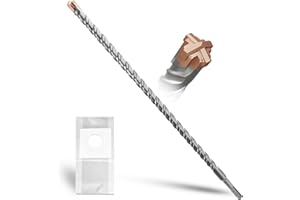 METOTY SDS Plus bohrer 16mm×460mm，mit 4 Hartmetallschneiden,Kopf mit Beschichtung,Steinbohrer,Hammerbohrer,Betonbohrer,Für Stein,Beton,Naturstein,Ziegelmauer