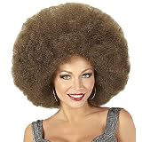 Fabricada de 100% poliéster WIDMANN Peluca afro, talla única