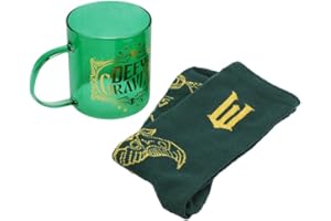 Wicked Movie Glass Mug & Socks Gift Set - Officially Licensed Disney Gift Fans, Green Tinted Defy Gravity Mug & Cozy Emerald City Ankle Socks | Paladone