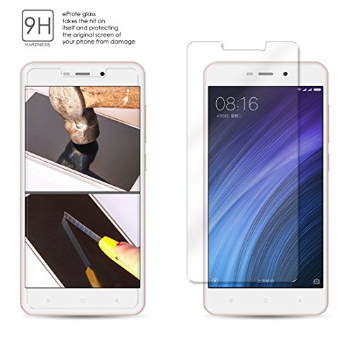 Zuttero Protector de Pantalla para Xiaomi Redmi 4  2 Unidades   Cristal Vidrio Templado Cristal Protector para Xiaomi Redmi 4 -  Ajuste Perfecto  - Protector para Xiaomi Redmi 4