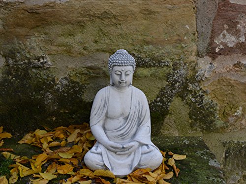 Herrlicher Buddha aus Steinguss, frostfest - 2