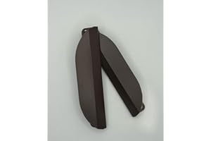 PLASTIK2 Maniglia per porte a soffietto in plastica colore marrone (Marrone pvc)