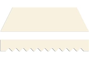 home Trends Tessuto per tende da sole 4 m con balze, 3 x 2,5 m, copertura per tende da sole di ricambio, 287 x 250 cm, per balcone, impermeabile e protezione solare P1021