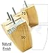 Produktbild 4 x Füße Ersatz Möbel Beine Höhe 90 mm aus massivem Holz für Sofas, Stühle, Hocker M8 (8 mm) kni20131 (natur)