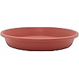 The HC Companies 12 Inch Round Plastic Classic Plant Saucer - Indoor Outdoor Plant Trays for Pots - 12.5"x12.5"x2.13" Clay