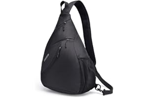 OSOCE Sling Shoulder Bag Men, Large Crossbody Bag Gym Backpack for Sports Hiking Travelling Cycling for Men & Women (1.0 Black)