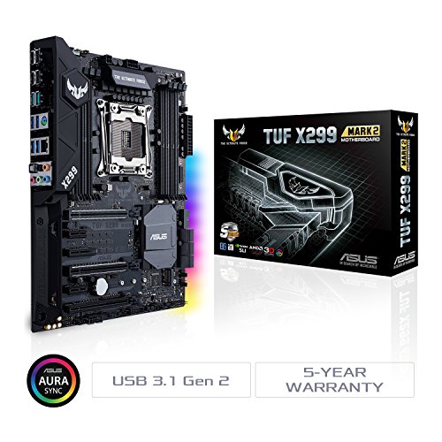 Asus Intel X299 ATX - Placa con Thermal Armor, DDR4 4133MHz (OC), dual M.2, Intel VROC , Intel Optane memory-ready, Intel Gigabit LAN, USB 3.1 Gen 2