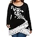 Produktbild Frauen Lange Ärmel Plus Größe Bluse Taube Butterfly Muster Mode Hemd Sweatshirt (Butterfly, 4XL)
