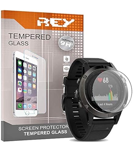 OOTSR [4 Pezzi Protettore di Vetro Temperato compatibile per Garmin Fenix 5
