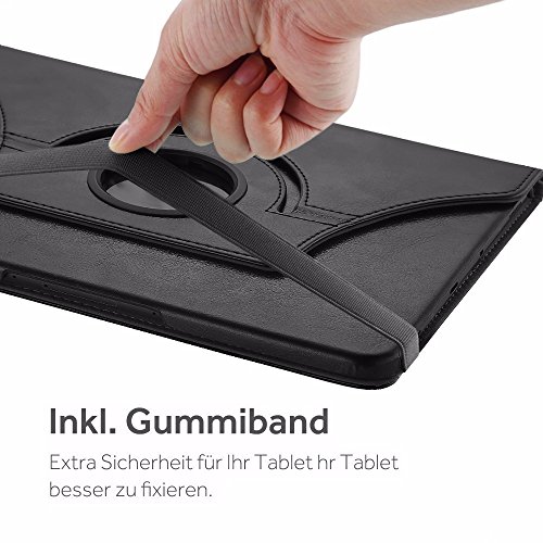 EasyAcc 360 Grad Drehung Schutzhülle für Samsung Galaxy Tab S3 T820N/ T825N Flip Case Book Cover Hüllen Ledertasche lederhülle mit Standfunktion / Auto Sleep – PU Leder, Schwarz, Protector (Schawz – 360 Grad Drehung) - 4