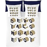 Devota&Lomba Juego De Funda Nórdica Cad Blanco/Beige Cama 180 (270 x 220 cm + 2/45 x 110 cm)