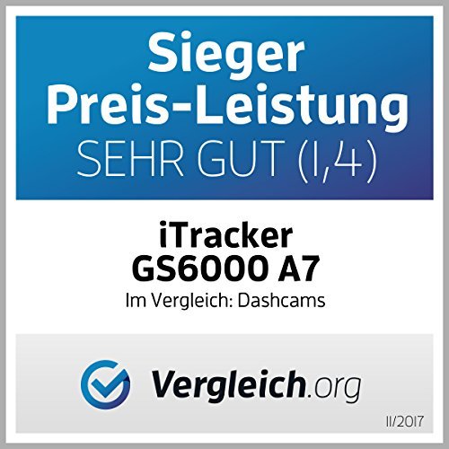 iTracker GS6000-A12 GPS WiFi Autokamera Dashcam 2K 1440p SuperHD 1296p Dash-Cam