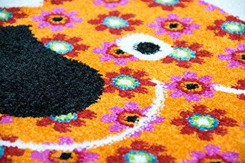Kinderteppich Spielteppich Kinderzimmer Teppich bunte Elefenten Multicolour Creme Rot Grau Türkis Pink Grün Orange Schwarz Größe 120×170 cm - 4