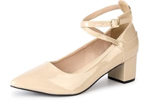 Plilima Damskie buty na obcasie, eleganckie dekolty, paski krzyżowe, zamknięte palce