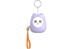 Alarme de Sécurité Personnelle Qoosea 130dB - Alarme Anti-Agression Portable avec LED pour Femmes, Enfants et Personnes Âgées - Certifié Police（Lila）