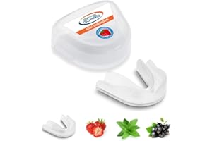 ‎GAME GUARD GAME GUARD – Hockey-Mundschutz für Erwachsene oder Jugendliche ab 13 Jahren. Mundschutz für Boxen, Rugby, Football, Kampfsport, Karate, Taekwondo, Handball [Transparenter Erdbeergeschmack – 1 Stück]