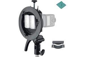 Godox S2 Portable Blitzgerät S-Type Halterung Speedlite mit Bowens-Halterung für GODOX Serie V860II Serie TT350 Serie AD400Pro/ AD200Pro für Bowens Mount Blitzgerät Snoot Softbox Reflektor Beauty Dish