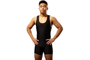 Matman Edge Wrestling Singlet Men Boys Spandex Weightlifting Solid Color