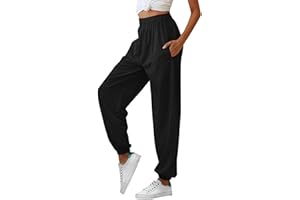 heekpek Womens Joggers Sweatpants Casual Oversized Jogging Pants Sports Trousers with Pockets Tracksuit Bottoms Jogger Pants Ladies Women Lightweight Joggers