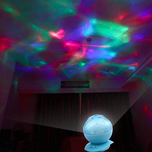 Ozean dynamischen Schlaf Nachtlicht-Lampen-Ozean-Wellen-Lampe mit Musik für Schlafzimmer Wohnzimmer Badezimmer Babyzimmer Kinderzimmer - 3