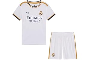 Real Madrid Offizielles Home Trikot Set für Kinder - 2023/2024-6 Jahre bis 14 Jahre - Real Trikot - Fussball Shirt und Shorts