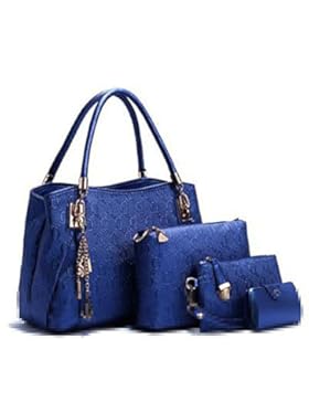 Tibes stilvolle damen Faux leder geldbeutel 4pcs gesetzt Handtasche