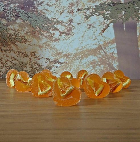 10 Mini heart, Orange scented soaps, by Heaven Senses.