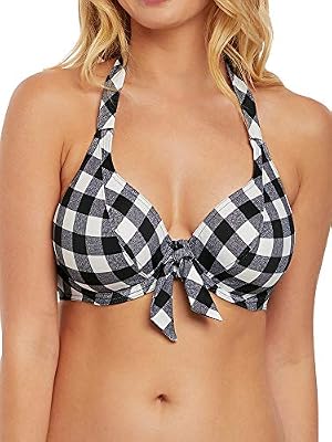 Freya Swim - Haut de Maillot Armature Tour de Cou Totally Check Noir