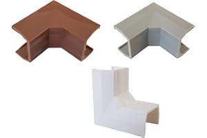 NETPROSHOP Verbinder,Innenecke' für Kabelkanal 8x9mm, Farbe:Grau