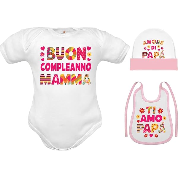 Body Neonato Buon Compleanno Papà - 100% Cotone Manica Corta - Foto 8