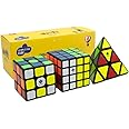 Cubelelo Drift 3x3, 4x4 & Pyraminx Black Gift Box | Speedcube Combo Set for Kids & Adults | Smooth & Durable Puzzle Cubes | Ideal Gift for Cubers