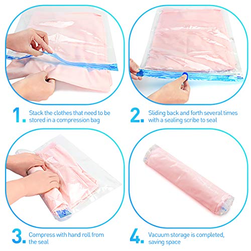 Housses-de-Rangement-sous-Vide-12-Pack-Sacs-de-Compression-de-Stockage-de-Vide-de-Voyage-Rutilisables-Economiser-de-lespace-Sacs-de-Stockage--Rouler-Vtements-Couettes-Literie-Oreil