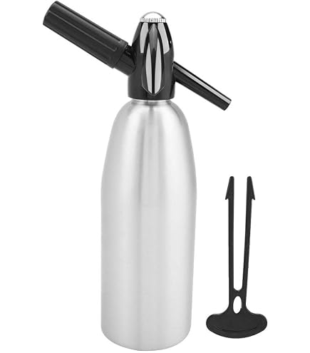 Sifone Per Soda HENDI Da 1 Litro In Acciaio Inox - Per Acqua Frizzante, Con Capsule CO2, Design Compatto Per Bar E Casa