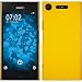 Produktbild PhoneNatic Case für Sony Xperia XZ1 Hülle Gelb gummiert Hard-Case Case