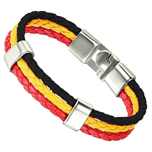 GENERIC Bracelet Acier Drapeau Pays Coupe du Monde Foot 2018 Football
