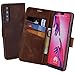 Produktbild Suncase Huawei P20 Pro Book-Style (Slim-Fit) Ledertasche Leder Tasche Handytasche Schutzhülle Case Hülle (mit Standfunktion und Kartenfach) Antik Coffee