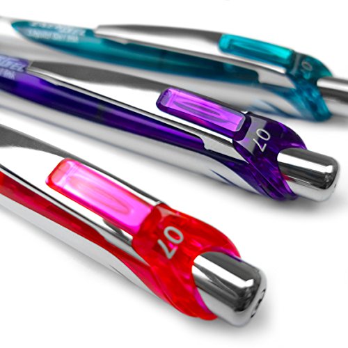 Pentel Energel Xm BL77 – Retractable Liquid-Gel Ink Pen – 0.7 mm – 52% recycelt – 12 Stück verschiedene Farben - 2