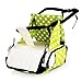Cute Dot Printed Portable Foldable Harness 1-5 Years Baby Toddler Infan Dining Chair Nappy Changing Bag On the Go Booster Seat Bag Secure Snap Enclosure Travel Chair(Green)