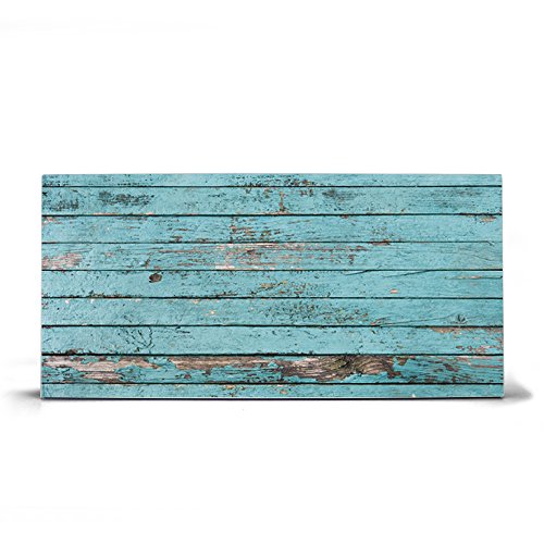 banjado - Design Magnetwand Memoboard 78x37cm Pinnwand Magnettafel mit Motiv Blaue Holzlatten